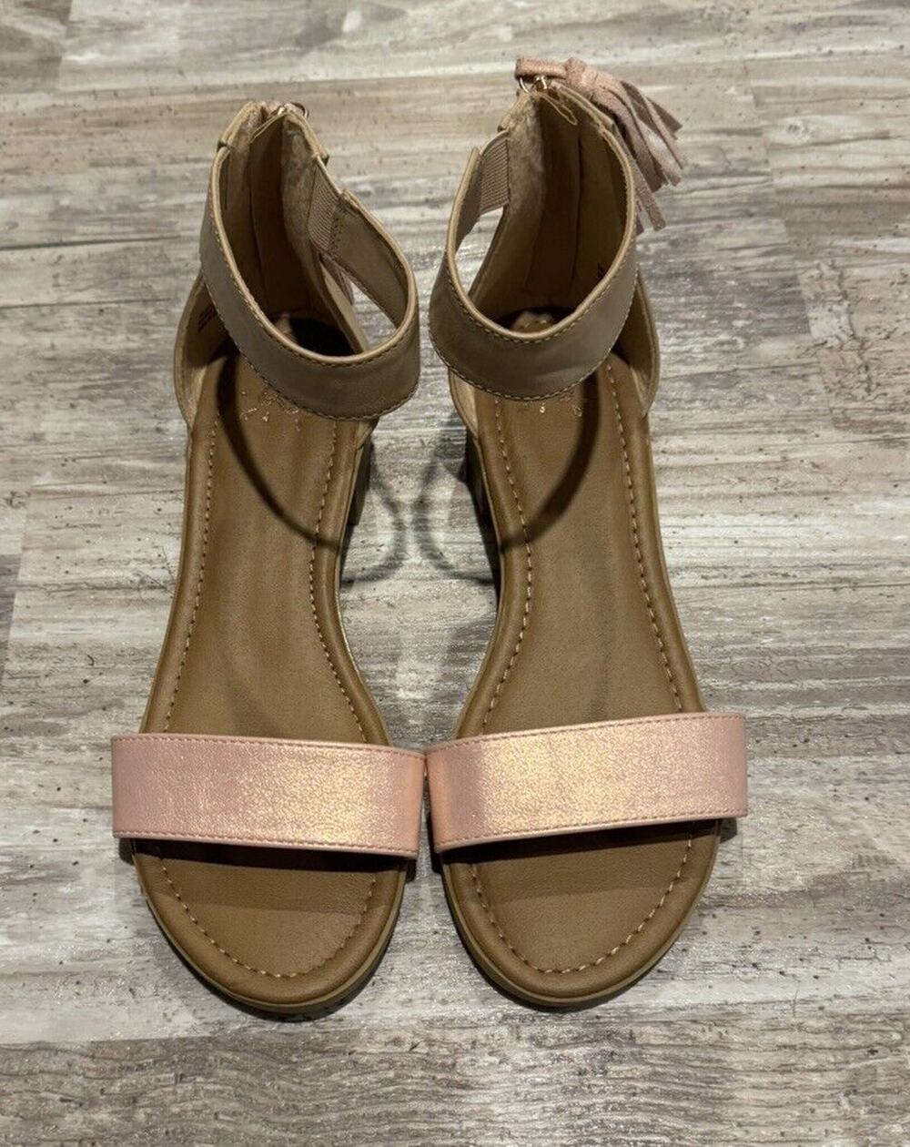 Justice Sandals Size 8 Big Girl